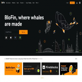 Скриншот главной страницы сайта blofin.com