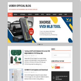 Скриншот главной страницы сайта blog.uobdii.com
