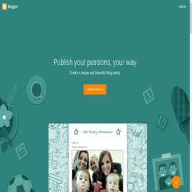 Скриншот главной страницы сайта blogger.com