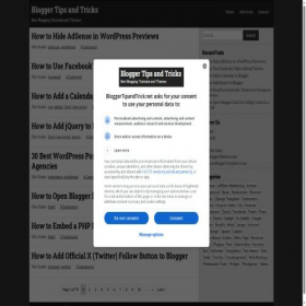Скриншот главной страницы сайта bloggertipandtrick.net