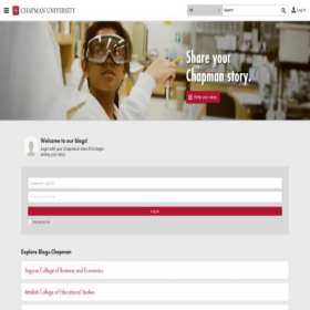 Скриншот главной страницы сайта blogs.chapman.edu