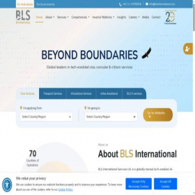 Скриншот главной страницы сайта blsinternational.com