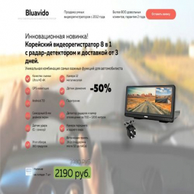 Скриншот главной страницы сайта bluavido-registrer.ru
