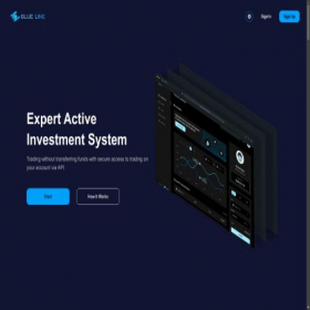 Скриншот главной страницы сайта blue-line.io