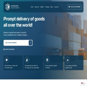 Скриншот главной страницы сайта bluepostage.online