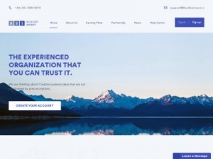 Скриншот главной страницы сайта blueskyinvest.io