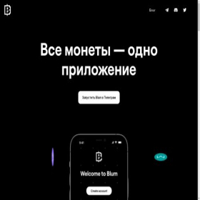 Скриншот главной страницы сайта blum-io.ru