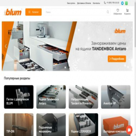Скриншот главной страницы сайта blumshop.ru