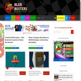 Скриншот главной страницы сайта blurbusters.com