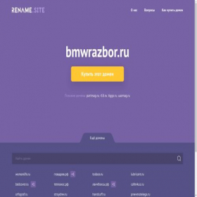 Скриншот главной страницы сайта bmwrazbor.ru