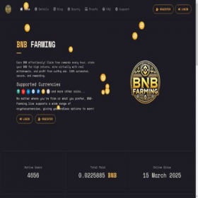 Скриншот главной страницы сайта bnb-farming.live