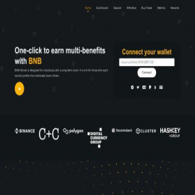 Скриншот главной страницы сайта bnbminner.com