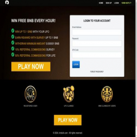 Скриншот главной страницы сайта bnbufo.com