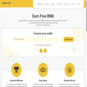 Скриншот главной страницы сайта bnbup.app