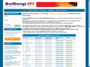 Скриншот главной страницы сайта boldengi.info