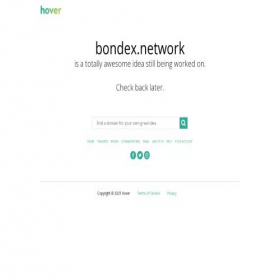 Скриншот главной страницы сайта bondex.network