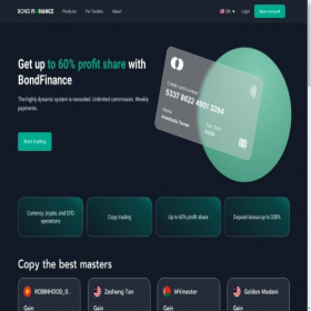 Скриншот главной страницы сайта bondltdfinance.com
