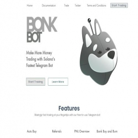 Скриншот главной страницы сайта bonkbot.io