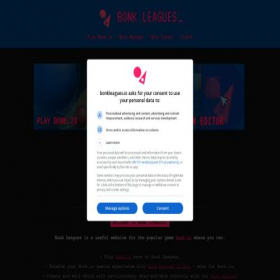Скриншот главной страницы сайта bonkleagues.io