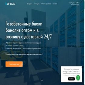 Скриншот главной страницы сайта bonolit-77.tilda.ws