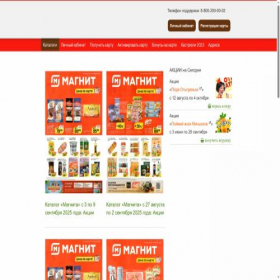 Скриншот главной страницы сайта bonus-magnit.ru