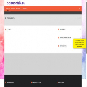 Скриншот главной страницы сайта bonuschik.ru