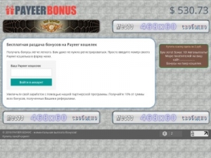 Скриншот главной страницы сайта bonuse.payeer-seo.ru