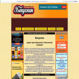 Скриншот главной страницы сайта bonuskin.ru