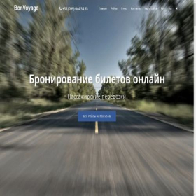 Скриншот главной страницы сайта bonvoyage.com.ua