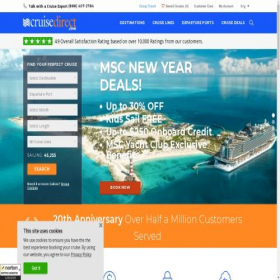 Скриншот главной страницы сайта book.cruisedirect.com