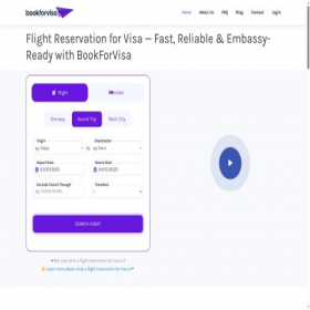 Скриншот главной страницы сайта bookforvisa.com