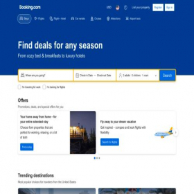 Скриншот главной страницы сайта booking-traveling.com