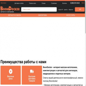 Скриншот главной страницы сайта boondocker.ru