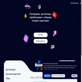 Скриншот главной страницы сайта boostybonus.ru