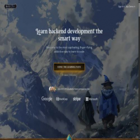 Скриншот главной страницы сайта boot.dev
