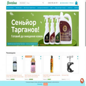 Скриншот главной страницы сайта boozina.com