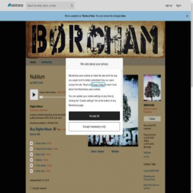 Скриншот главной страницы сайта borcham.bandcamp.com