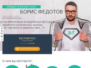 Скриншот главной страницы сайта boris2.trafficasa.com