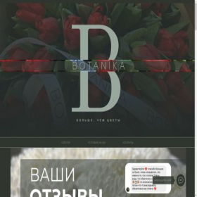 Скриншот главной страницы сайта botanika-saransk.ru