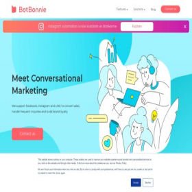 Скриншот главной страницы сайта botbonnie.com