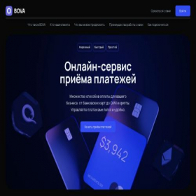 Скриншот главной страницы сайта bova.cash