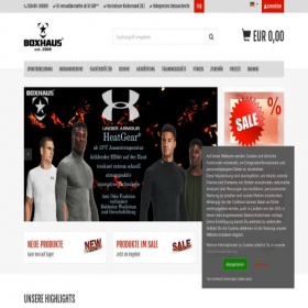 Скриншот главной страницы сайта boxhaus.de