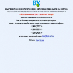 Скриншот главной страницы сайта bpk-salt.ru