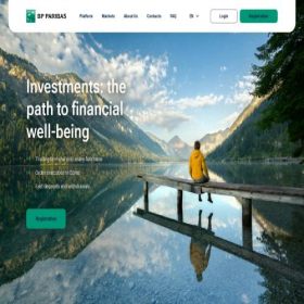 Скриншот главной страницы сайта bpparibas.com