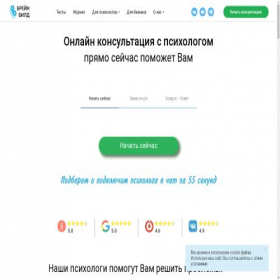 Скриншот главной страницы сайта brainbild.ru