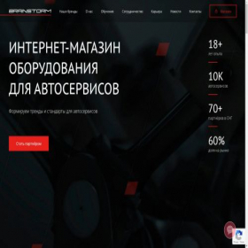 Скриншот главной страницы сайта brainstorm-group.ru
