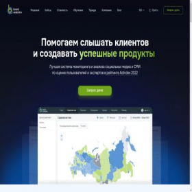 Скриншот главной страницы сайта brandanalytics.ru