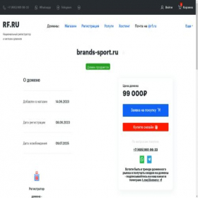 Скриншот главной страницы сайта brands-sport.ru