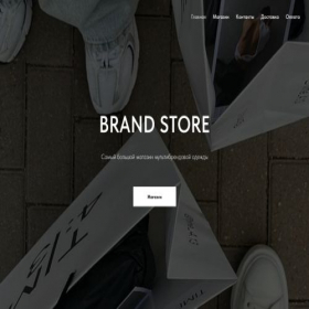 Скриншот главной страницы сайта brandstore125.tilda.ws