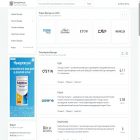 Скриншот главной страницы сайта brandwiki.ru